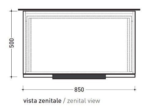 Immagine di Flaminia BOX base sospesa, 1 cassetto, L.85 P.50 H.25 cm, con top, finitura oj bianco BX289+BXPR51ARL
