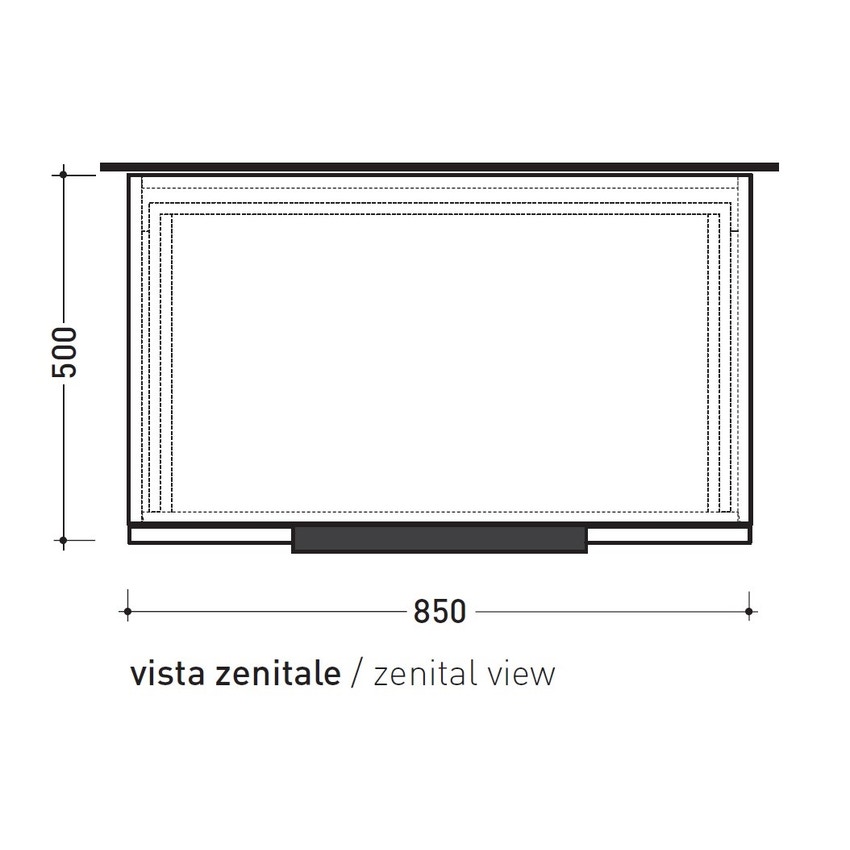 Immagine di Flaminia BOX base sospesa, 1 cassetto, L.85 P.50 H.25 cm, con top, finitura oj bianco BX289+BXPR51ARL