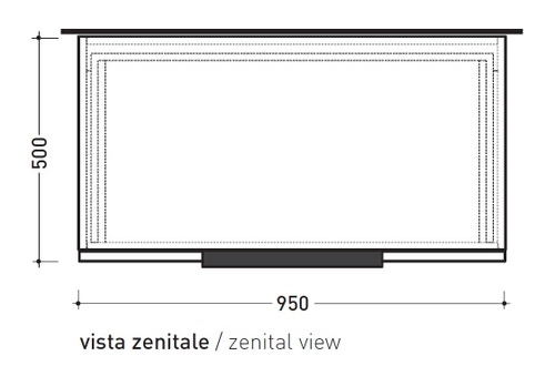 Immagine di Flaminia BOX base sospesa, 1 cassetto, L.95 P.50 H.25 cm, con top, finitura oj grigio BX299+BXPR51OJG