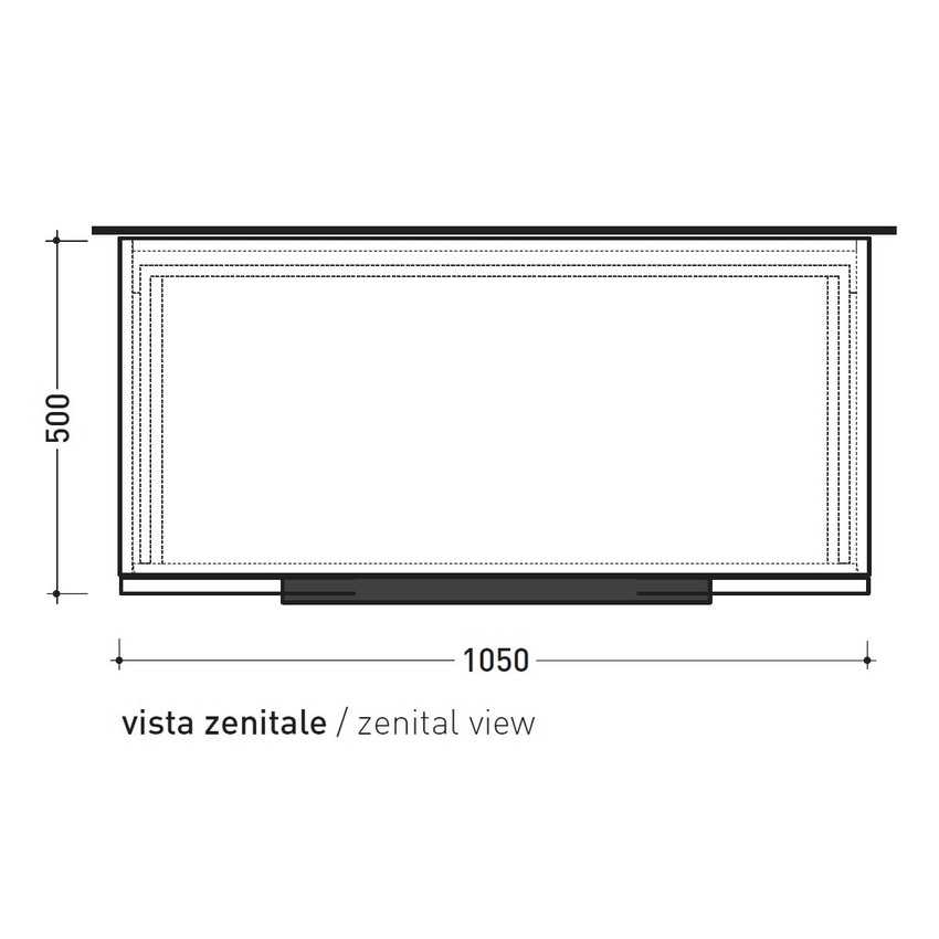 Immagine di Flaminia BOX base sospesa, 1 cassetto, L.105 P.50 H.25 cm, con top, finitura oj canapa BX287+BXPR51OJG