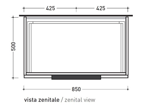 Immagine di Flaminia BOX base portalavabo sospesa, 1 cassetto, L.85 P.50 H.50 cm, con top e foro per lavabo da appoggio, finitura oj canapa BX811+BXPR51OJC