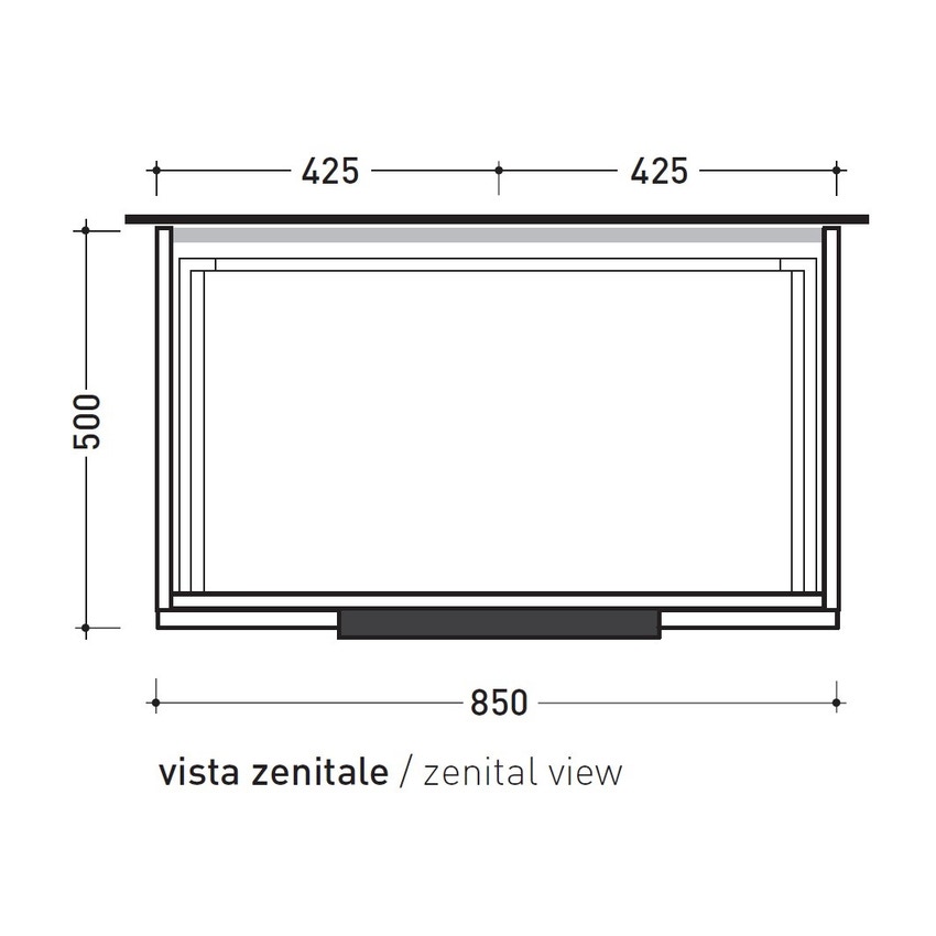 Immagine di Flaminia BOX base portalavabo sospesa, 1 cassetto, L.85 P.50 H.50 cm, con top e foro per lavabo da appoggio, finitura oj canapa BX811+BXPR51OJC