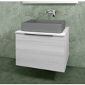Immagine di Flaminia BOX base portalavabo sospesa, 1 cassetto, L.70 P.50 H.50 cm, con top e foro per lavabo da appoggio, finitura oj bianco BX805+BXPR51OJB