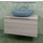 Flaminia BOX base portalavabo sospesa, 1 cassetto, L.105 P.50 H.50 cm, con top e foro per lavabo da appoggio, finitura oj grigio BX835+BXPR51OJG