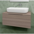 Immagine di Flaminia BOX base portalavabo sospesa, 1 cassetto, L.120 P.50 H.50 cm, con top e foro per lavabo da appoggio, finitura oj canapa BX945+BXPR51OJC