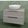 Flaminia BOX base portalavabo sospesa, 2 cassetti, L.85 P.50 H.50 cm, con top e foro per lavabo da appoggio, finitura oj grigio BX815+BXPR51OJG