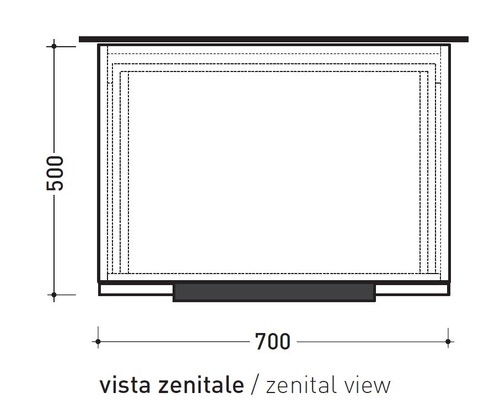Immagine di Flaminia BOX base sospesa, 1 cassetto, L.70 P.50 H.50 cm, con top, finitura oj bianco BX423+BXPR51OJB