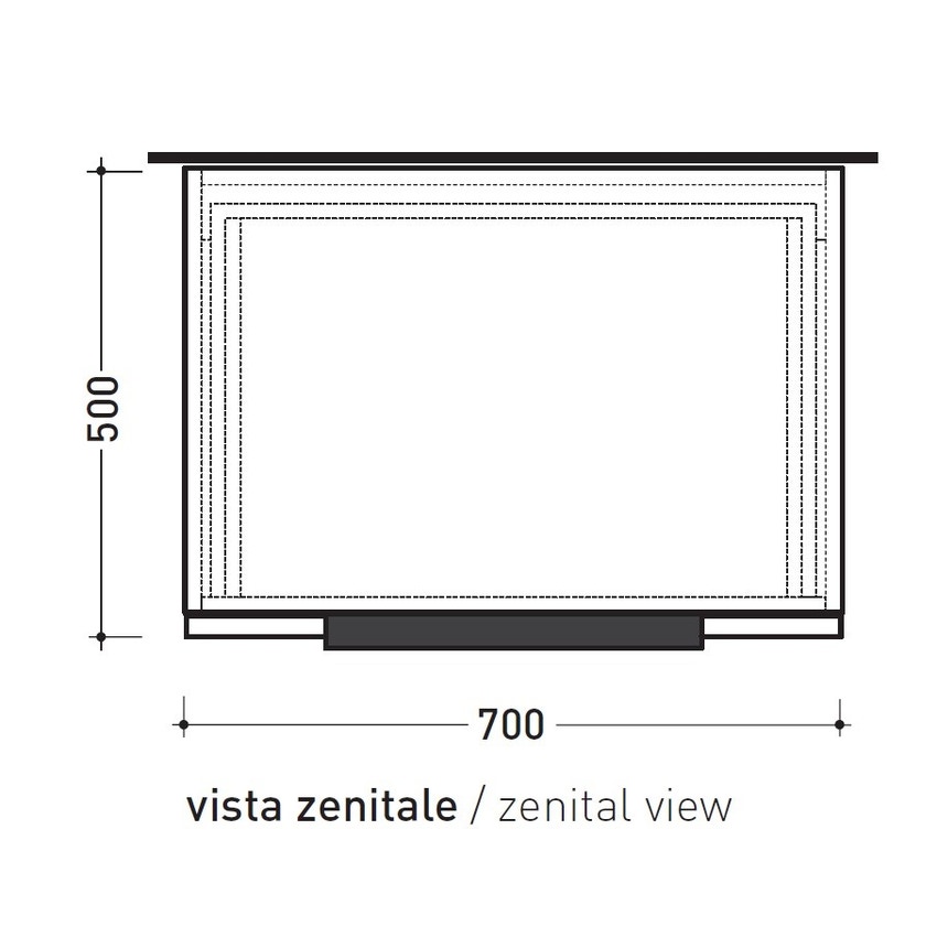 Immagine di Flaminia BOX base sospesa, 1 cassetto, L.70 P.50 H.50 cm, con top, finitura oj bianco BX423+BXPR51OJB