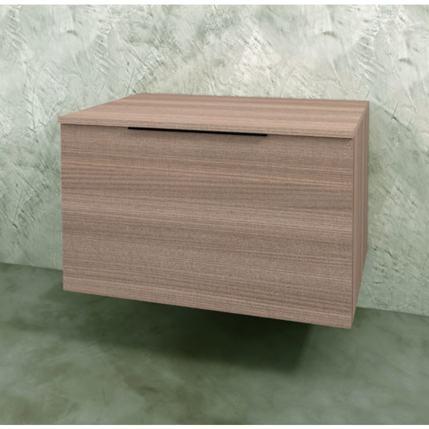 Immagine di Flaminia BOX base sospesa, 1 cassetto, L.85 P.50 H.50 cm, con top, finitura oj canapa BX427+BXPR51OJC