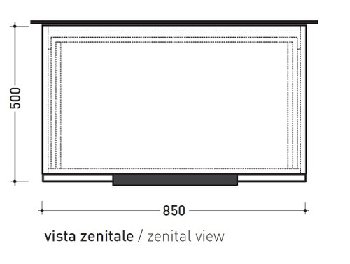 Immagine di Flaminia BOX base sospesa, 1 cassetto, L.85 P.50 H.50 cm, con top, finitura oj canapa BX427+BXPR51OJC