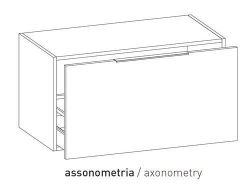 Immagine di Flaminia BOX base sospesa, 1 cassetto, L.95 P.50 H.50 cm, con top, finitura ok arly BX431+BXPR51ARL