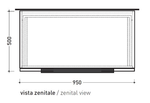 Immagine di Flaminia BOX base sospesa, 1 cassetto, L.95 P.50 H.50 cm, con top, finitura ok arly BX431+BXPR51ARL