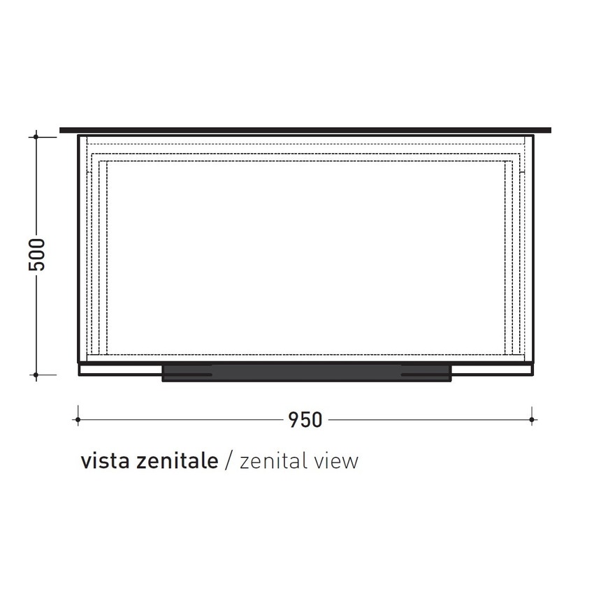 Immagine di Flaminia BOX base sospesa, 1 cassetto, L.95 P.50 H.50 cm, con top, finitura ok arly BX431+BXPR51ARL