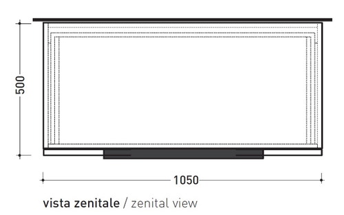Immagine di Flaminia BOX base sospesa, 1 cassetto, L.105 P.50 H.50 cm, con top, finitura oj grigio BX435+BXPR51OJG