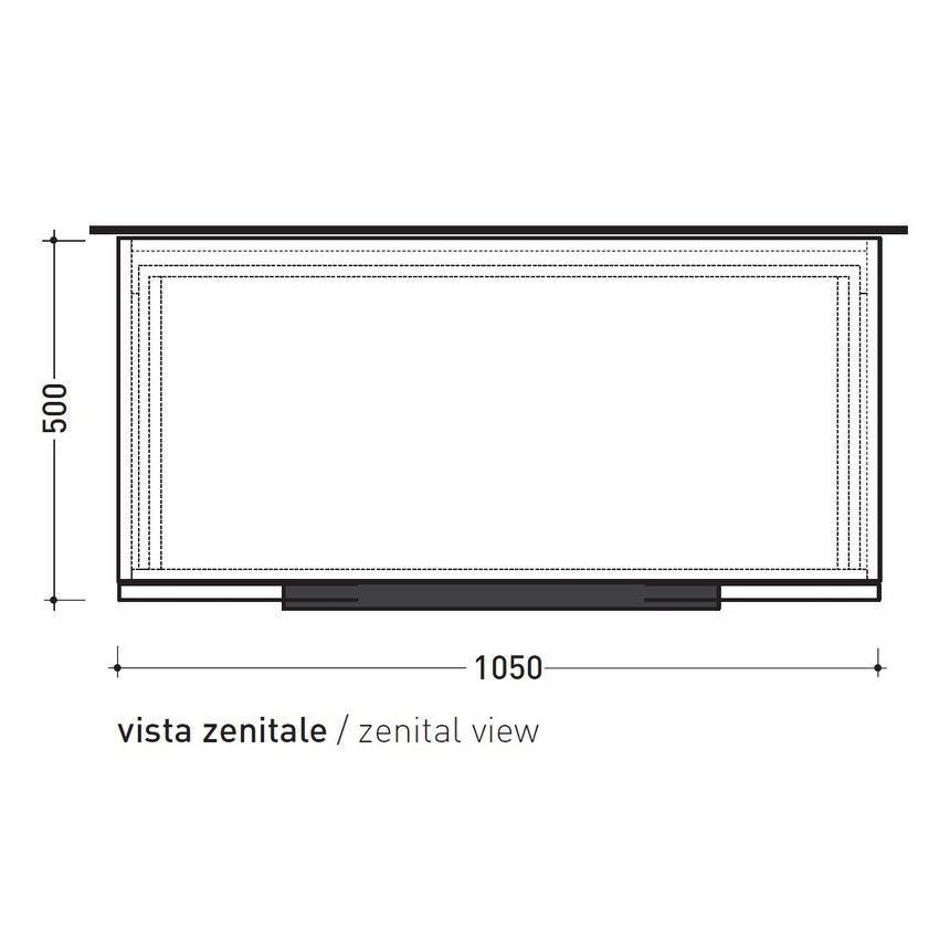 Immagine di Flaminia BOX base sospesa, 1 cassetto, L.105 P.50 H.50 cm, con top, finitura oj grigio BX435+BXPR51OJG