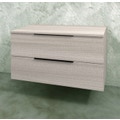 Immagine di Flaminia BOX base sospesa, 2 cassetti, L.95 P.50 H.50 cm, con top, finitura oj grigio BX433+BXPR51OJG