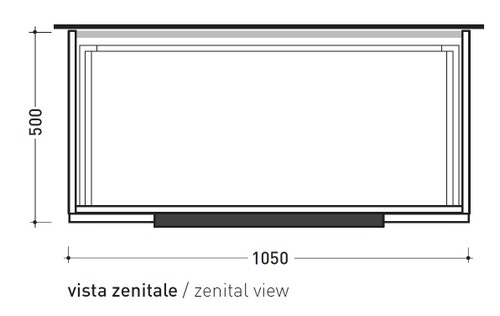 Immagine di Flaminia BOX base sospesa, 2 cassetti, L.105 P.50 H.50 cm, con top, finitura oj bianco BX437+BXPR51OJB