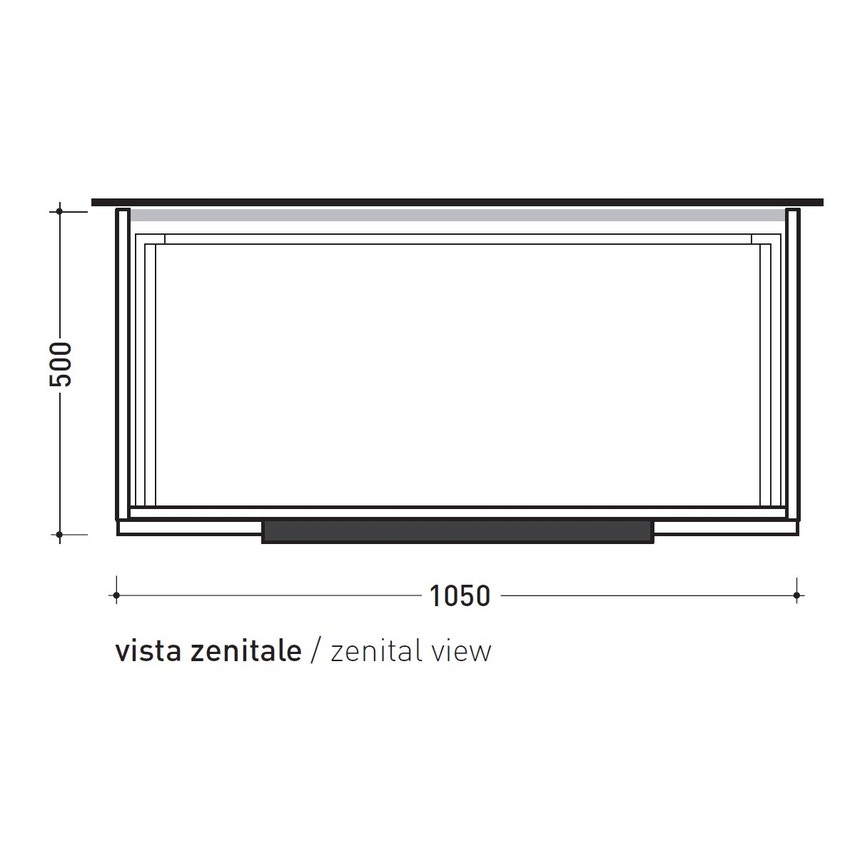 Immagine di Flaminia BOX base sospesa, 2 cassetti, L.105 P.50 H.50 cm, con top, finitura oj bianco BX437+BXPR51OJB