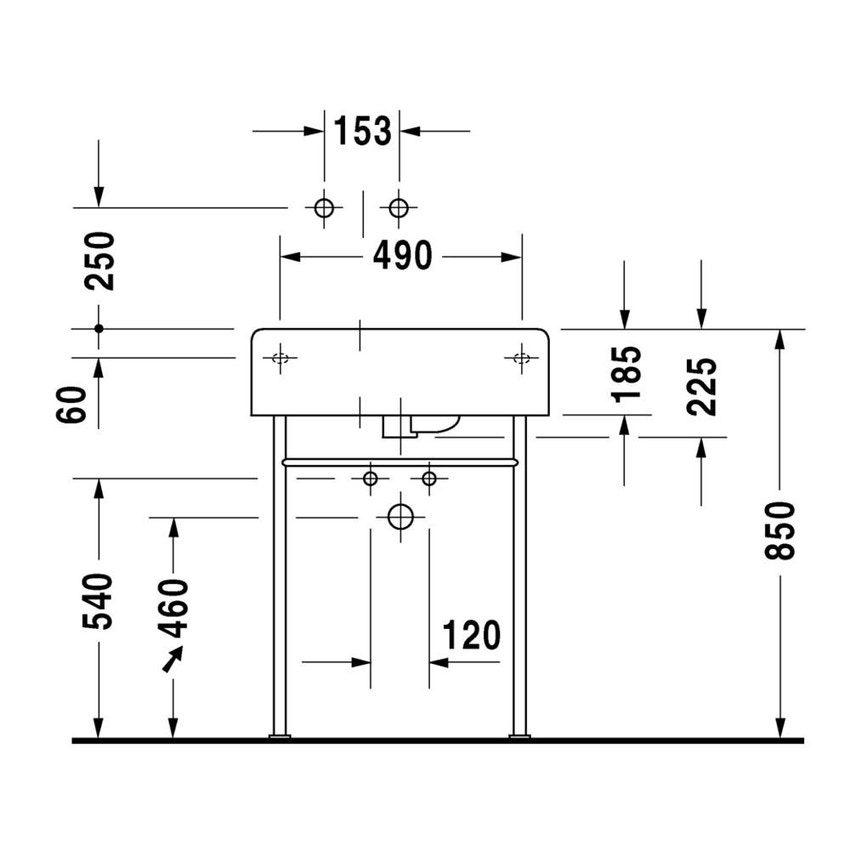 Immagine di Duravit SCOLA lavabo universale con troppopieno e bacino a sx con rivestimento in wondergliss finitura bianco 06846000111