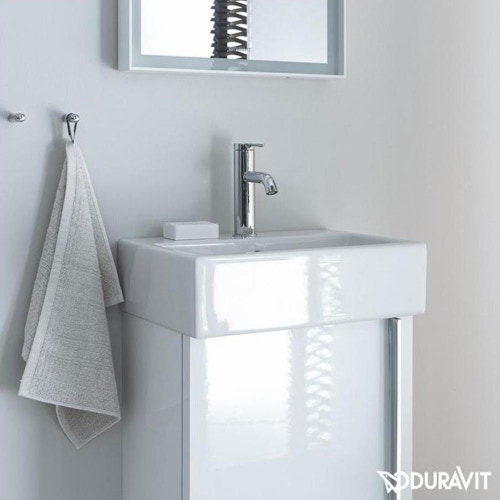 Immagine di Duravit C.1 miscelatore monocomando, a leva, taglia M, con scarico e saltarello, finitura cromo C11020001010