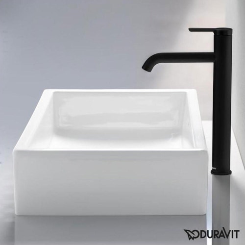 Immagine di Duravit C.1 miscelatore monocomando, a leva, taglia XL, senza scarico e saltarello, colore nero finitura opaco C11040002046