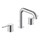 Duravit C.1 rubinetteria a 3 fori per lavabo, con scarico e saltarello, bocca P.16 cm, finitura cromo C11060006010