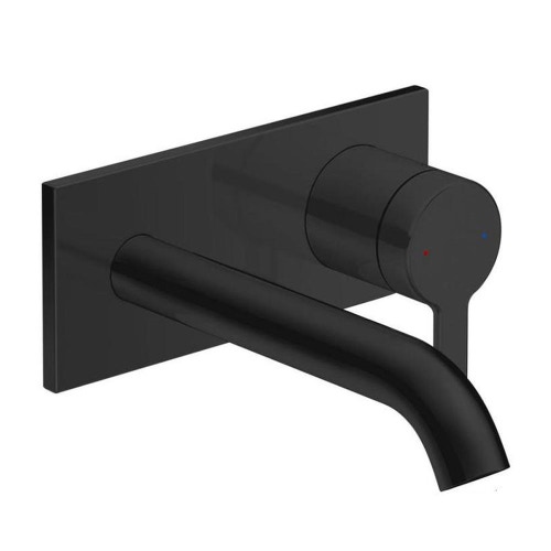 Immagine di Duravit C.1 miscelatore monocomando, a parete, bocca P.18 cm, colore nero finitura opaco C11070003046