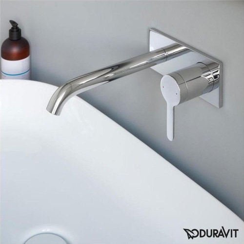 Immagine di Duravit C.1 miscelatore monocomando, a parete, bocca P.23 cm, finitura cromo C11070004010