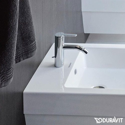 Immagine di Duravit C.1 miscelatore monocomando bidet, con scarico e saltarello, finitura cromo C12400001010