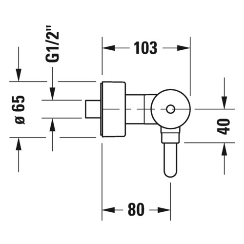 Immagine di Duravit C.1 miscelatore monocomando esterno, per doccia, finitura cromo C14230000010