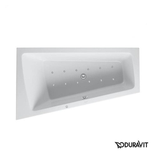 Immagine di Duravit  PAIOVA vasca idromassaggio L.170 P.100 cm, installazione ad angolo rientrante a sx con sistema aria, colore bianco 760212000AS0000