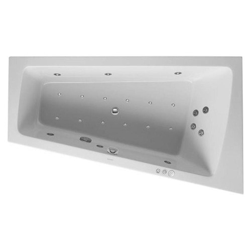 Immagine di Duravit PAIOVA vasca idromassaggio L.170 P.100 cm, da incasso schienale a dx, installazione ad angolo a dx, con sistema combi P, colore bianco 760213000CP1000