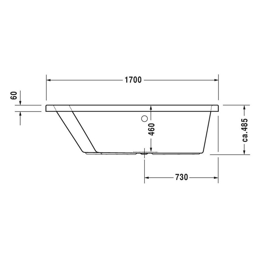 Immagine di Duravit PAIOVA vasca idromassaggio L.170 P.130 cm, da incasso schienale a sx, installazione ad angolo a sx, con sistema combi E, colore bianco 760214000CE1000