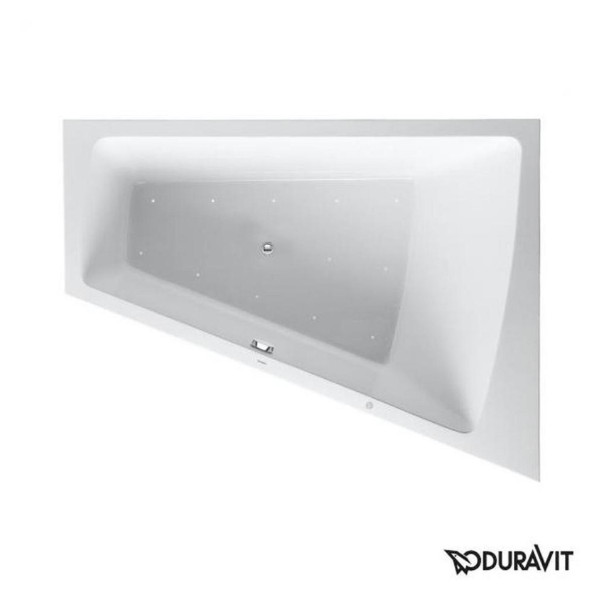 Immagine di Duravit PAIOVA vasca idromassaggio L.170 P.130 cm installazione ad angolo ad incasso a dx, con sistema aria, colore bianco 760215000AS0000