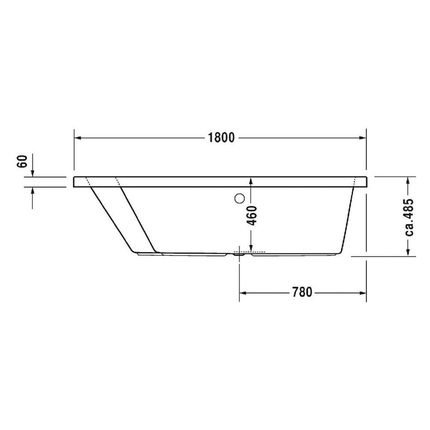 Immagine di Duravit PAIOVA vasca idromassaggio L.180 P.140 cm installazione ad angolo integrata a sx, con combi-system L, con illuminazione, colore bianco 760216000CL1000