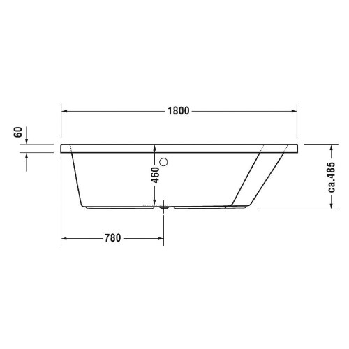 Immagine di Duravit PAIOVA vasca idromassaggio L.180 P.140 cm, installazione ad angolo ad incasso a dx, con sistema a getto, colore bianco 760217000JS1000