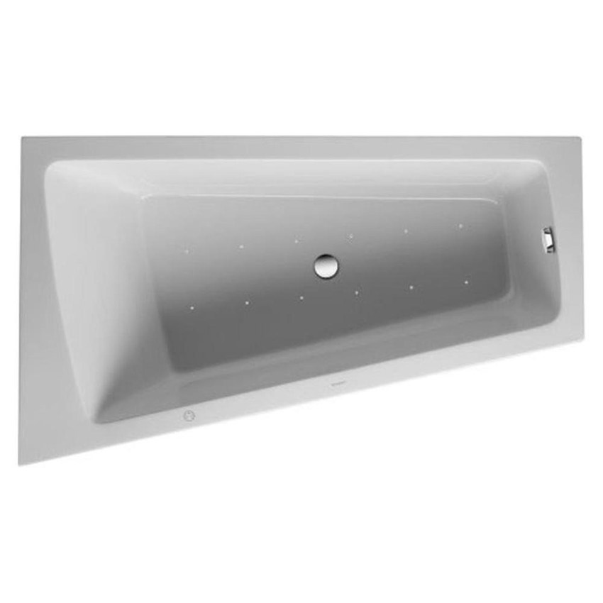 Immagine di Duravit PAIOVA vasca idromassaggio L.170 P.100 cm con pannello installazione ad angolo incasso a sx, con sistema aria, colore bianco 760264000AS0000