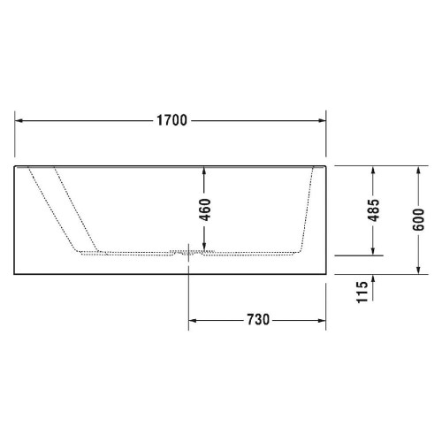 Immagine di Duravit PAIOVA vasca idromassaggio 170x130cm con pannello installazione angolare a sx con sistema aria, colore bianco 760266000AS0000