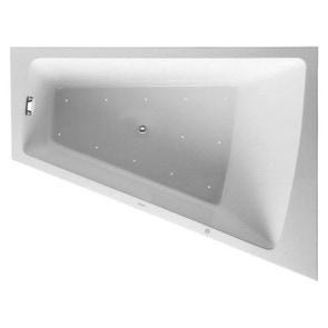 Immagine di Duravit PAIOVA vasca idromassaggio 170x130cm con pannello installazione ad angolo a dx con sistema aria, colore bianco 760267000AS0000