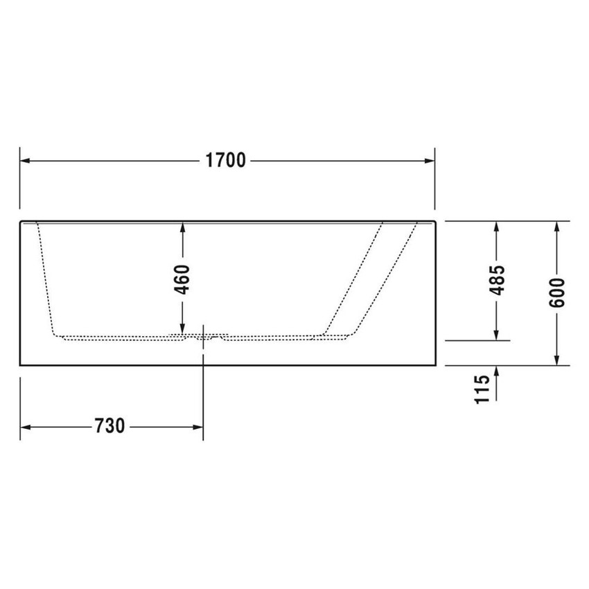 Immagine di Duravit PAIOVA vasca idromassaggio 170x130cm con pannello e con rivestimento installazione ad angolo a dx con sistema combi E con illuminazione, colore bianco 760267000CE1000