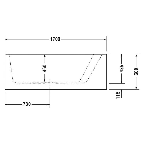 Immagine di Duravit PAIOVA vasca idromassaggio 170x130cm con pannello installazione ad angolo a dx con sistema combi P, colore bianco 760267000CP1000