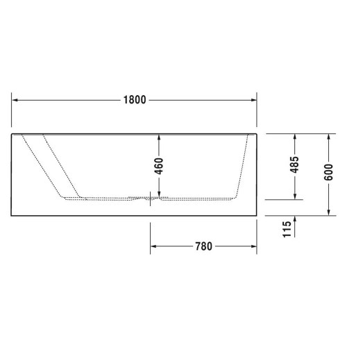 Immagine di Duravit PAIOVA vasca idromassaggio 180x140cm con pannello installazione angolare a sx con sistema combi E, colore bianco 760268000CE1000