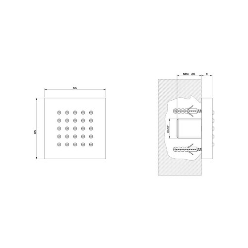 Immagine di Gessi WELLNESS soffione laterale, finitura copper PVD 32973#030