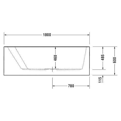 Immagine di Duravit PAIOVA vasca idromassaggio 180x140cm con pannello installazione angolare a sx con sistema combi P, colore bianco 760268000CP1000