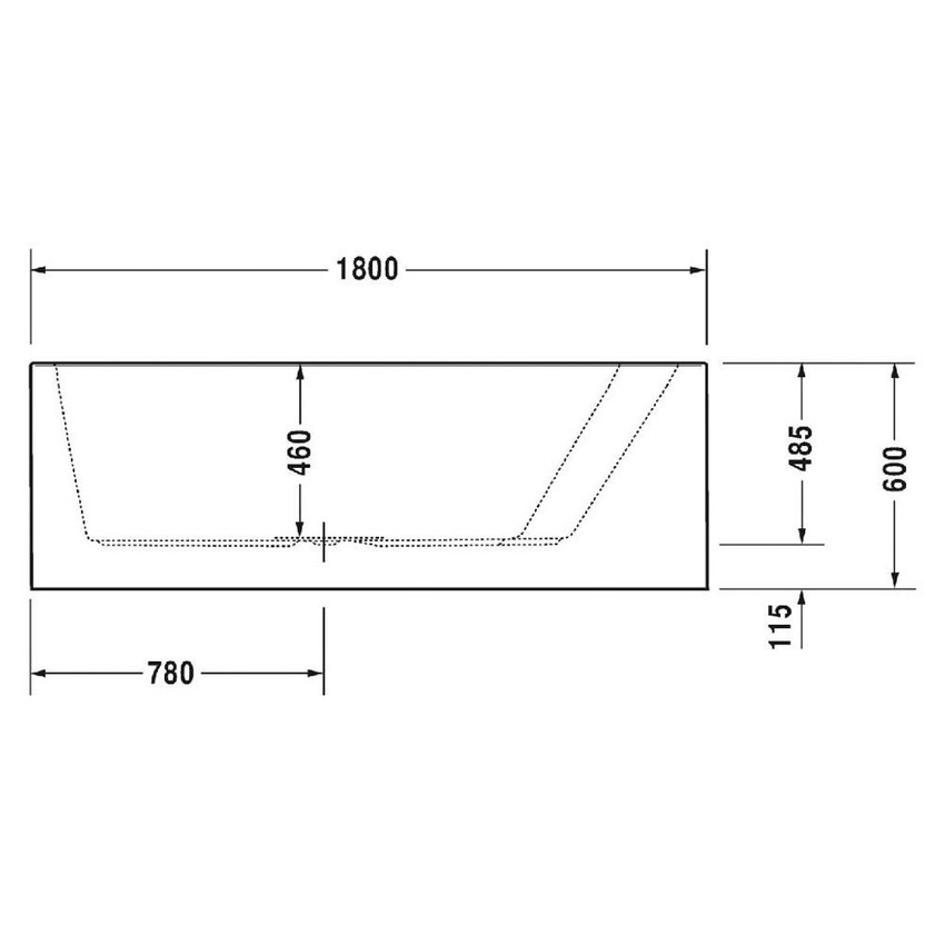 Immagine di Duravit PAIOVA vasca idromassaggio 180x140cm con pannello installazione ad angolo a dx con sistema a getto, colore bianco 760269000JS1000