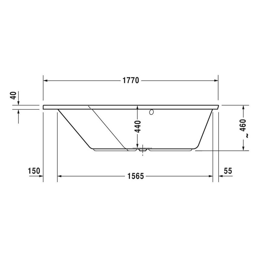 Immagine di Duravit PAIOVA 5 vasca idromassaggio 177x130cm installazione ad angolo integrata sx con sistema combi E, colore bianco 760390000CE1000