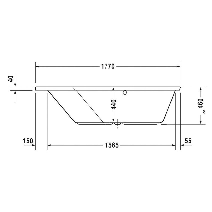 Immagine di Duravit PAIOVA 5 vasca idromassaggio 177x130cm installazione ad angolo integrata a sx con sistema a getto, colore bianco 760390000JS1000