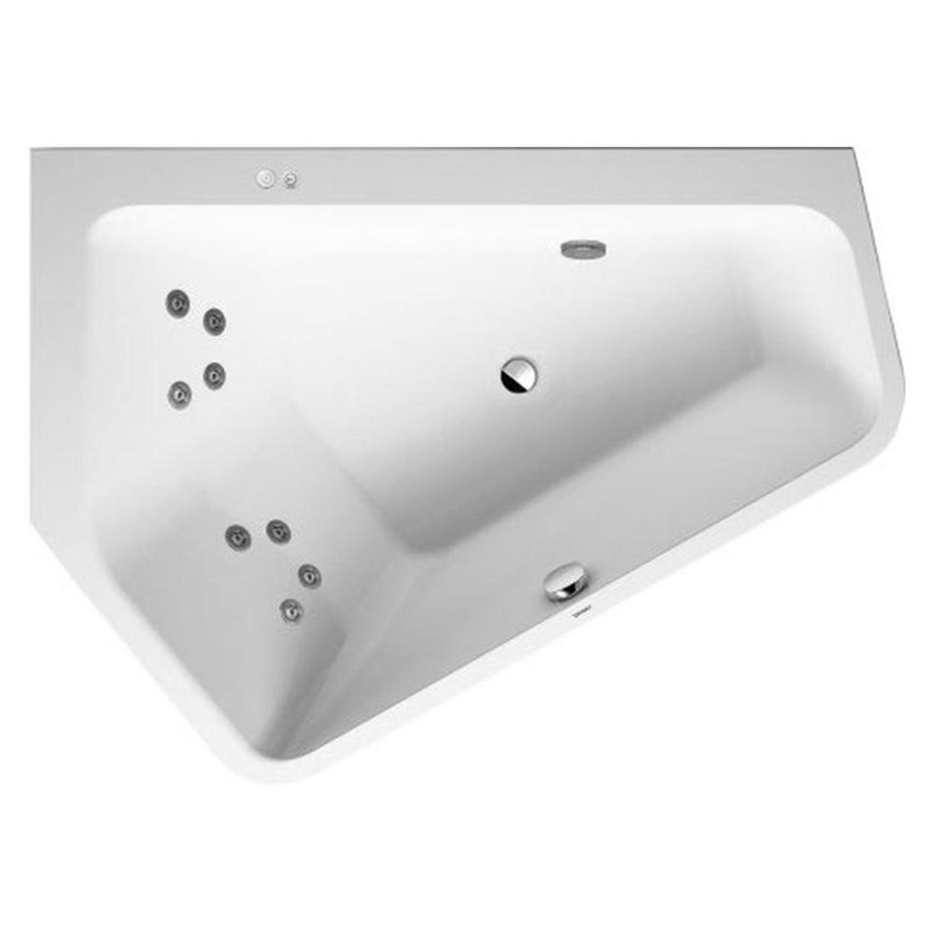 Immagine di Duravit PAIOVA 5 vasca idromassaggio 177x130cm installazione ad angolo integrata a sx con sistema a getto, colore bianco 760390000JS1000