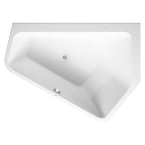 Immagine di Duravit PAIOVA 5 vasca idromassaggio 177x130cm installazione ad angolo ad incasso a dx con sistema ad aria, colore bianco 760391000AS0000
