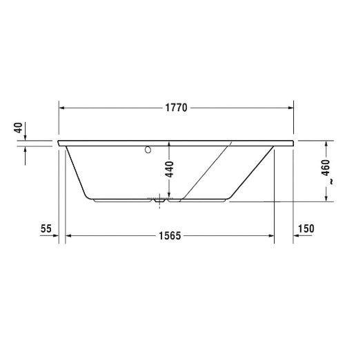 Immagine di Duravit PAIOVA 5 vasca idromassaggio 177x130cm installazione ad angolo ad incasso a dx con sistema combi L, colore bianco 760391000CL1000